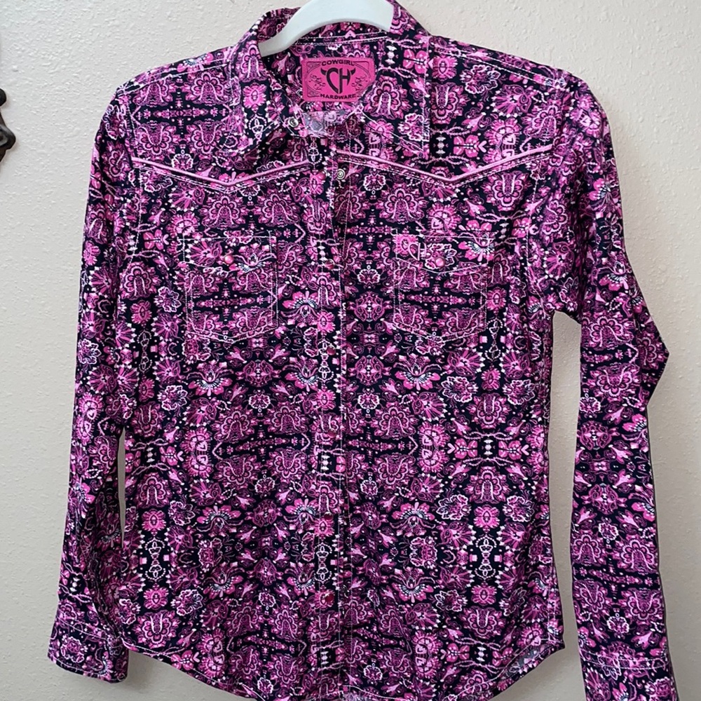Girls western long sleeve blouse. In excellent condition, size XL.